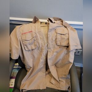 Mens Medium Boy Scout (BSA) Uniform Shirt Microfiber Vented